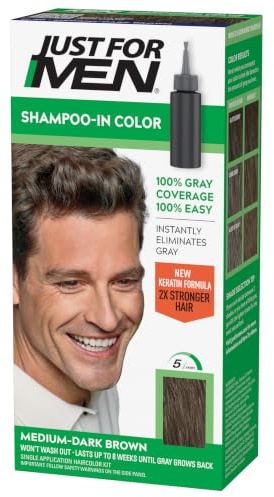 Just For Men Shampoo-In Hair Color - Medium-Dark Brown