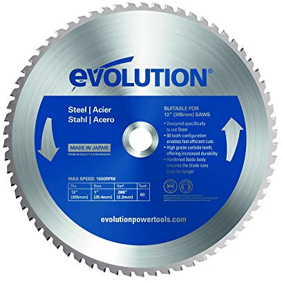 Evolution Power Tools 10BLADEST Schneidsägeblatt, Stahl, 25,4 x 52 Zähne, Blau