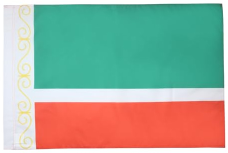 AZ FLAG Bandiera Cecenia 150x90 cm Poliestere 100D Asola | Uso interno ed esterno bandiera decorativa della Repubblica Cecena doppie cuciture e bordi rinforzati con guaina per asta