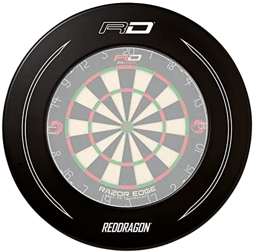 RED DRAGON Branded Black Dartboard Surround