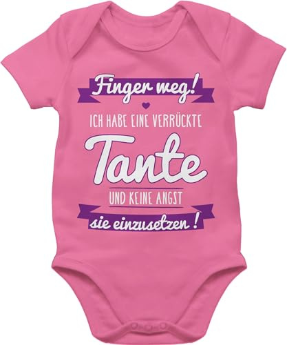 Shirtracer - Baby Body Kurzarm - Ich habe eine verrückte Tante Lila