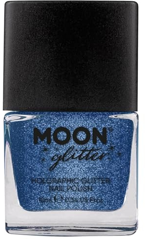 Holographischer Glitzer Nagellack von Moon Glitter - 10ml - Blau