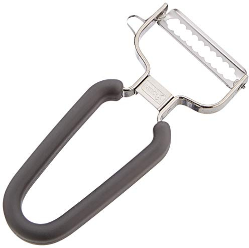 Lurch 10098 Superschäler / Sparschäler zum Schälen für Obst und Gemüse mit harter oder glatter Schale und weichem Fruchtfleisch aus Edelstahl und Kunststoff, 13 x 6 x 1 cm