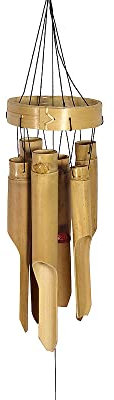 Windspiel Bambus Klangspiel Schöner Klang für Garten Balkon Feng Shui 75cm