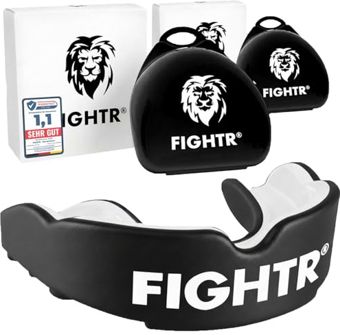 FIGHTR® Premium Mundschutz | inkl. Hygiene Box - Sport Zahnschutz | ideale Atmung & leicht Anpassbar | für Boxen, MMA, Muay Thai, Hockey & Kampfsport