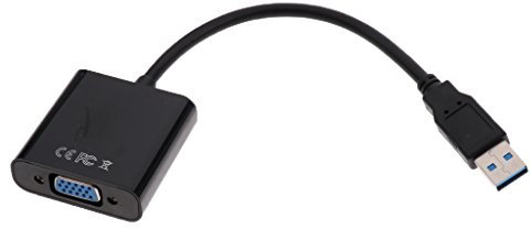 USB3.0 to VGA Adapter Multi-Monitor Converter External Graphics Card Black