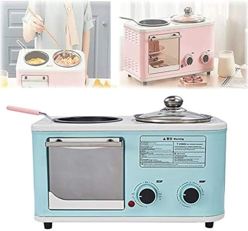 Multifunctional Breakfast Machine Four-in-One Steaming, Boiling, Frying, Roasting Breakfast Household Multifunctional Nutritious Meal Machine,Blue,Enchanting12
