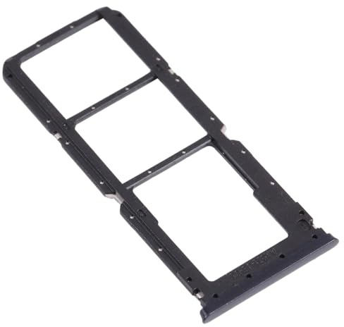Chariot plateau de logement tray compatible avec OPPO A16/A16S CPH2269 CPH2271 porte carte nano Sim1+ SIM 2 + fente slitte logement mémoire micro carte SD (Noir)