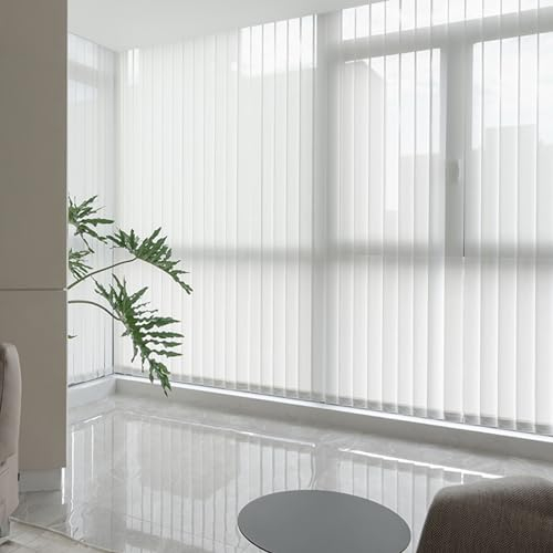 FENGSHOUU Lamellenvorhang nach Maß Vertikaljalousie,Verdunkelungsjalousie,Streifenvorhang,Lichtfilternde/Wärmeisolierende/UV-Schutzvorhänge,für Heim Büro,Anpassbar,Breite×Höhe (140cm x 200cm)