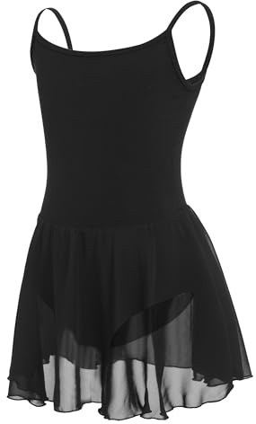Eisnnu Filles Ballet vêtements,Robe de Ballet Enfants Corps en Coton sans manches de Danse avec Jupe Tutu 100-160