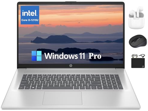 HP 2024 17 Pavilion Laptop, 17.3'' FHD IPS Anti-Glare Display, 6-Core Intel i3-1215U, 32GB RAM, 1TB SSD, Wi-Fi, Privacy Camera, Fast Charge, Long Battery, Windows 11 Pro +HubxcelAccessory