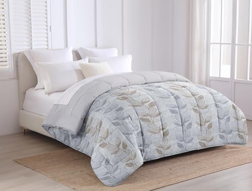 MANEMI - Edredon Estampado con Relleno de Fibra para Cama Individual, Invierno 180 x 240cm, Tejido Suave y 100% Poliéster