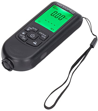 Digital Coating Thickness Gauge - Portable Paint Thickness Meter with Automatic Shutdown, 0 to 2000UM Coating Tester for Automotive, Wood, and Metal (Black)
