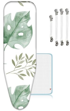 ZJBKX Copriasse da stiro extra large, 160 x 60 cm, 4 clip e 1 panno da stiro, XXL