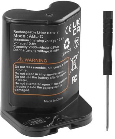 K KYUER ABL-C 2600mAh Robot Aspirateur Batterie pour iRobot Braava Jet M6 6110 Series M611020 M612880 M612680 M614480 6100 Ultimate Robot Mop Vacuum Cleaner 28.08Wh Battery