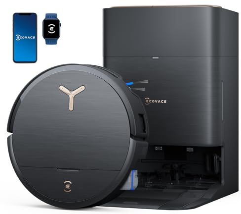 ECOVACS DEEBOT X9 Pro Omni Robot Aspirador y Mop, Blast™ 16,600 Pa Suction, OZMO Roller Instant Auto-Lavado Trapapeador, ZeroTangle™ 3.0, Sistema de Triple elevación, navegación Inteligente AI