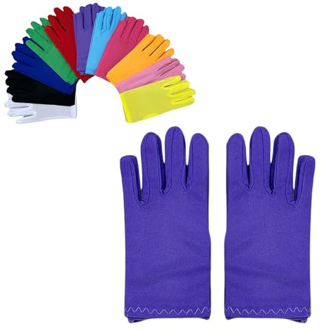 HSTWODE 1Stück Kinderhandschuhe 17 cm lang Matte Handschuhe 11 Farben Feiertage, Partys, Hochzeiten Maskerade Jazz Tanz Cosplay Halloween Karneval