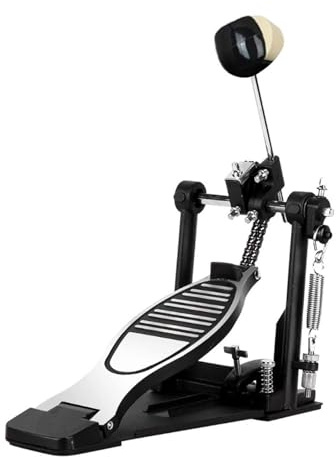 MagiDeal Bassdrum-Pedal-Übungsfuß, stabiles universelles Schlagzeug-Übungs-Einzelpedal mit Schlägel zum Aufnehmen von Showübungen