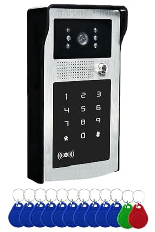 SMTYXS Tuya Smart Video Campanello Telecamera 1080P WiFi Videocitofono Campanello For Porte Telecamera Con Codice RFID Accesso Alla Tastiera Telefono APP Sblocco(IDS-WIFI-NO-TF)