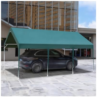 Abri De Voiture Extérieur Robuste avec Structure Métallique, Résistant Aux Intempéries, pour Tracteur, Camion, Camping-Car Et SUV(Green,9.8x16.4x6.5 ft)