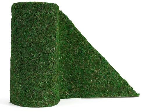 BYHER Fake Moss Table Runner 71 x12 - Realistic Green Moss Sheet for Crafts, Garden Party Decorations, Woodland Theme, Forest Decor 30x180CM