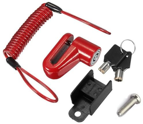 Diebstahlsicheres Scheibenbremsschloss mit Stahldrahtkabel, 110 dB Alarm & leichtes 160g Design, kompatibel mit Xiaomi M365 und 2-Rad-Scheibenbremsrollern