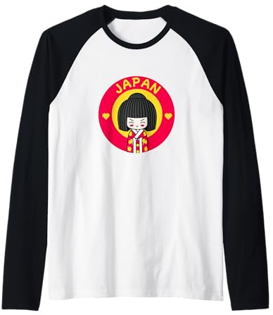 Japón Travel Geisha Kimono Sun Rise Tops, Camisetas y Accesorios Camiseta Manga Raglan