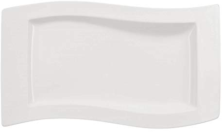 Villeroy & Boch NewWave Fuente para Servir,Plato de Servicio, Porcelana, Blanco, 49 c 30 cm