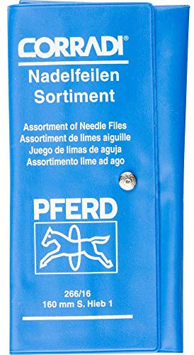 PFERD TOOLS CORRADI-Nadelfeilen-Set, 12-teilig, Schweizer Hieb 1, 160mm, 12314082 – Für die mittlere Präzisionsbearbeitung kleinster Flächen, Durchbrüche, Geometrien, Profile und Radien
