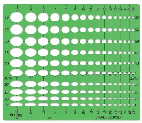 Westcott Small Ellipse Template #1 (T-807)