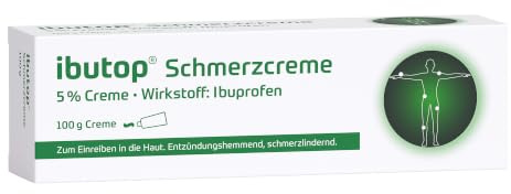 ibutop, Schmerzcreme, für Muskel- und Gelenkschmerzen, 100 g | Muskel- und Gelenkschmerzen, Ibuprofen, Schmerzcreme, entzündungshemmend, Packungsgröße: 100 g