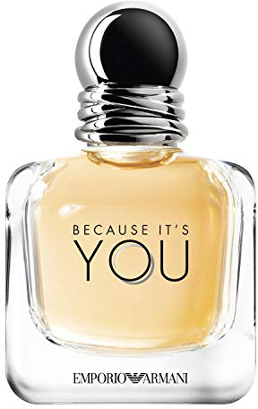 Emporio Armani Because It's You Eau de Parfum, Armani Beauty für Damen, Damenduft, blumig-amberartiger Duft, Neroli, Himbeere, Rose, Vanille und Moschus, 50ml