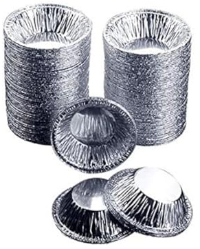 VNDEFUL 250 moldes desechables de papel de aluminio para tartas y galletas
