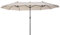 Outsunny Doppelsonnenschirm 455 x 265 cm, UV Schutz Sonnenschirm mit Handkurbel, Balkonschirm Strandschirm windfest Kurbelschirm Sonnenschutz für Strand Balkon Garten, Beige