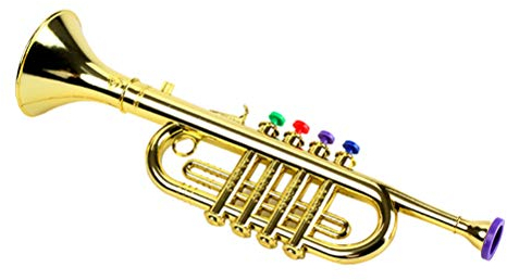 Milisten Kinder Trompete Musik Spielzeug für Kinder Musikinstrumente Saxophon Trompete Horn Frühes Lernspielzeug für Kleinkinder Gold