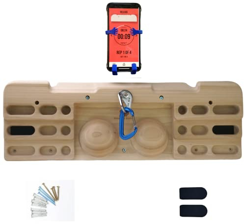 Mountain Rocks Hangboard aus Holz zum Klettern Wildwood 2003 | Türrahmen Klettern Hangboard | Griffbretttraining | Klettergriffe | Kletterausrüstung | Klettern | Klettergriffe