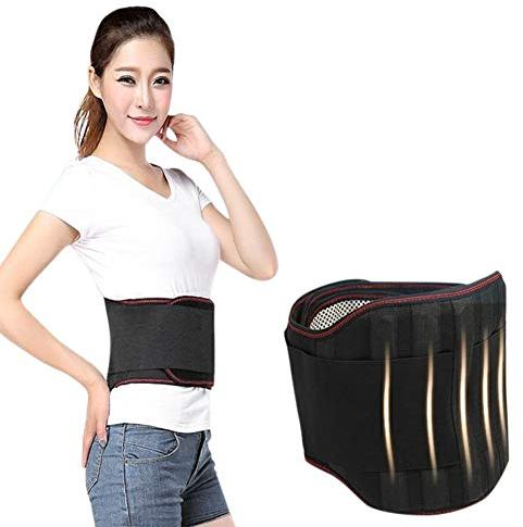Nierenwärmer Damen Herren Rückenwärmer Selbstwärmender Nierengurt mit Abnehmbaren Heizkissen Bauch Taille Wärmegürtel Elastischer Rückengurt Bauchgürtel Taille Unterstützung für Schmerzlinderung