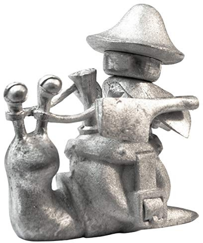 Stonehaven Mushroom Snail Rider Miniature Figure, 36mm - 100% Pewter Metal - for 28mm Scale Table Top War Games - Designed & Made in USA Miniatures
