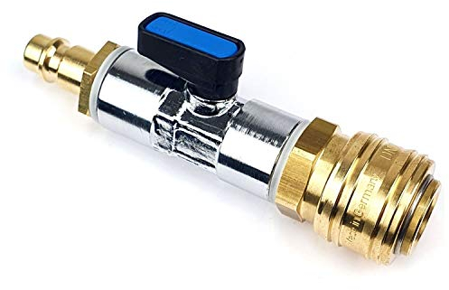 Hochwertige Schnellwechselkupplung, Druckluft-Kugelhahn 3/8 Zoll mit Messingverbindungen und NBR-Dichtungen geeignet für Absperrventil