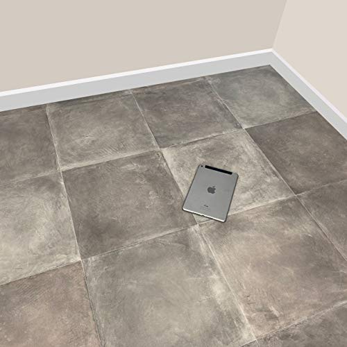Grey Stone Tile Vinyl Lino Flooring Kitchen Bathroom Waterproof Roll Sheet Anti-Slip Cushion Grandismo (2m x 3.5m)