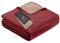 Ibena Sorrento Couverture Douilette 150 x 200 cm - Plaid Bordeaux/Marron Clair, Couverture de Salon, mélange de Coton Doux et facile d'entretien