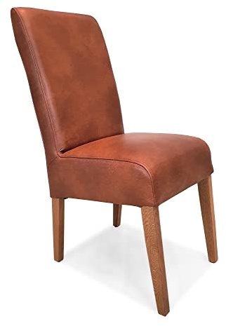 Quattro Meble Braunes Echtleder Stühle David Lederstühle Echt Leder Granada Savannah Esszimmerstuhl Lehnstuhl Rindsleder Volleder Esszimmerstühle Esszimmer Stuhl