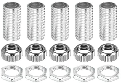 sourcing map G4 Lampe Quincaillerie Fixations Trousse, avec M10 Filetage Lampe Tuyau Hexagonal Écrou Douille Bouchon Pour G4 Ampoule Douille, Paquet de 5