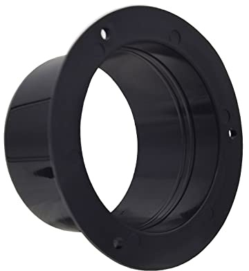 JSIXASO Ducting Flange Bundkragen Montage Rundrohr PVC Verbinder 75mm Wandflansch Verbinder Schwarz für Lüftungsrohr(Flange Schwarz 75mm)