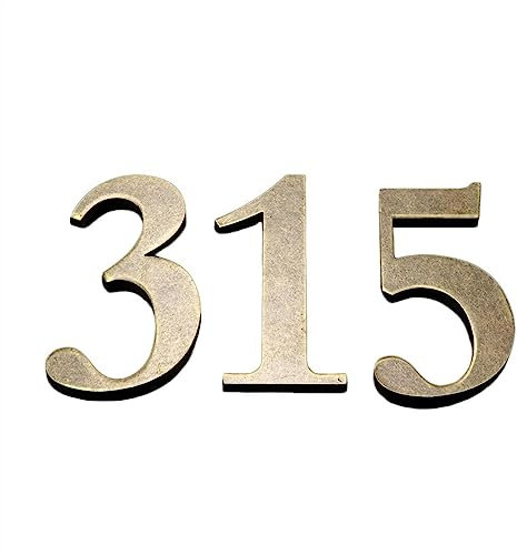 Hausnummer,Hausnummernschild 10 cm Hausnummernschild, Kupferplatte, Moderne Tür, Zuhause, Adressnummern, Digitale Schilder for den Außenbereich (Color : Bronze No.9, Size : 10cm)