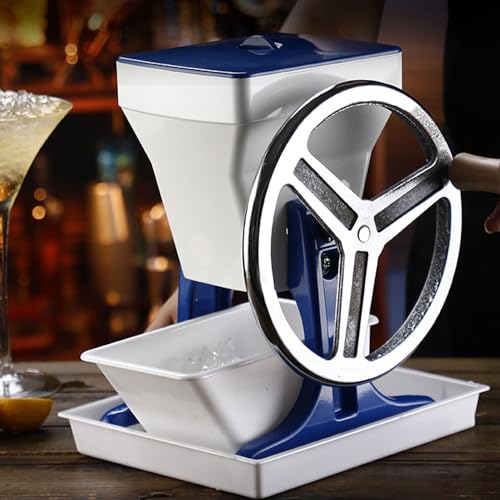 JOSBY Trituradora de Hielo giratoria Manual, máquina cortadora de Hielo Comercial, Capacidad máxima de Hielo triturado una Vez es de 2 kg, agitador Picador de Bebidas en Cubitos de Hielo, para Fiesta