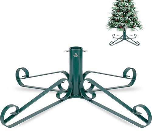 Base per Albero di Natale: Supporto Base Piede Albero Natale Regolabile Piedistallo Alzata Albero di Natale Finto Christmas Tree Stand Artificial- Fino a 250 cm Diametro 1.8-3.5 cm Grace Verde