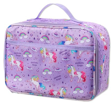 DKDDSSS Lunchtasche Kinder, Isolierte Lunchtasche Kinder, Kinder-Lunchbox, Kinder Thermotasche, Wasserdichte Brotzeittasche für Picknick Schulen