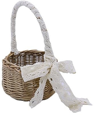 Cabilock Eleganter Blumenkorb Aus Weide Vielseitig Einsetzbar Als Dekoration Foto-requisite Und Perfekt Für Frische Und Künstliche Blumen