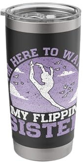 I'm Here To Watch My Flippin Sister Stainless Steel Insulated Tumbler